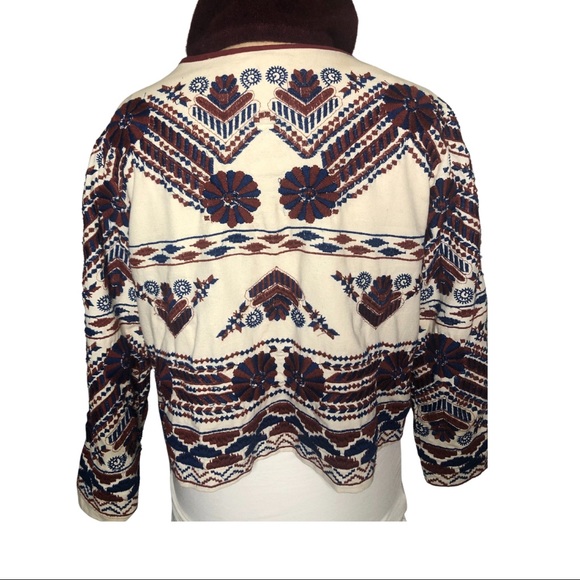 Anthropologie Greenwich Embroidered Jacket / Size M. - Picture 2 of 6
